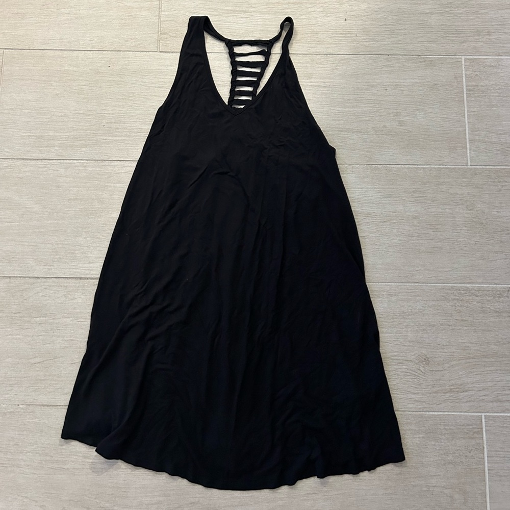 RVCA black racer back dress